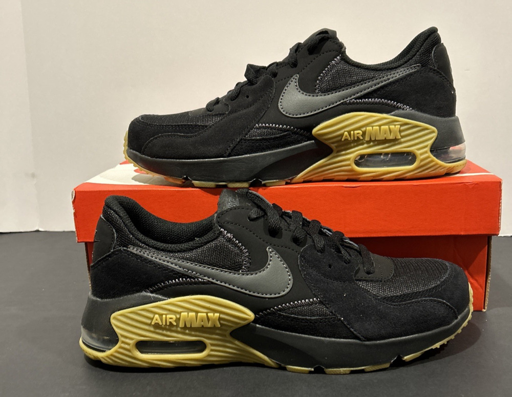 Nike Air Max Excee Mens 7.5 Black Anthracite HV0928-010 Gum Sole Sneakers NEW